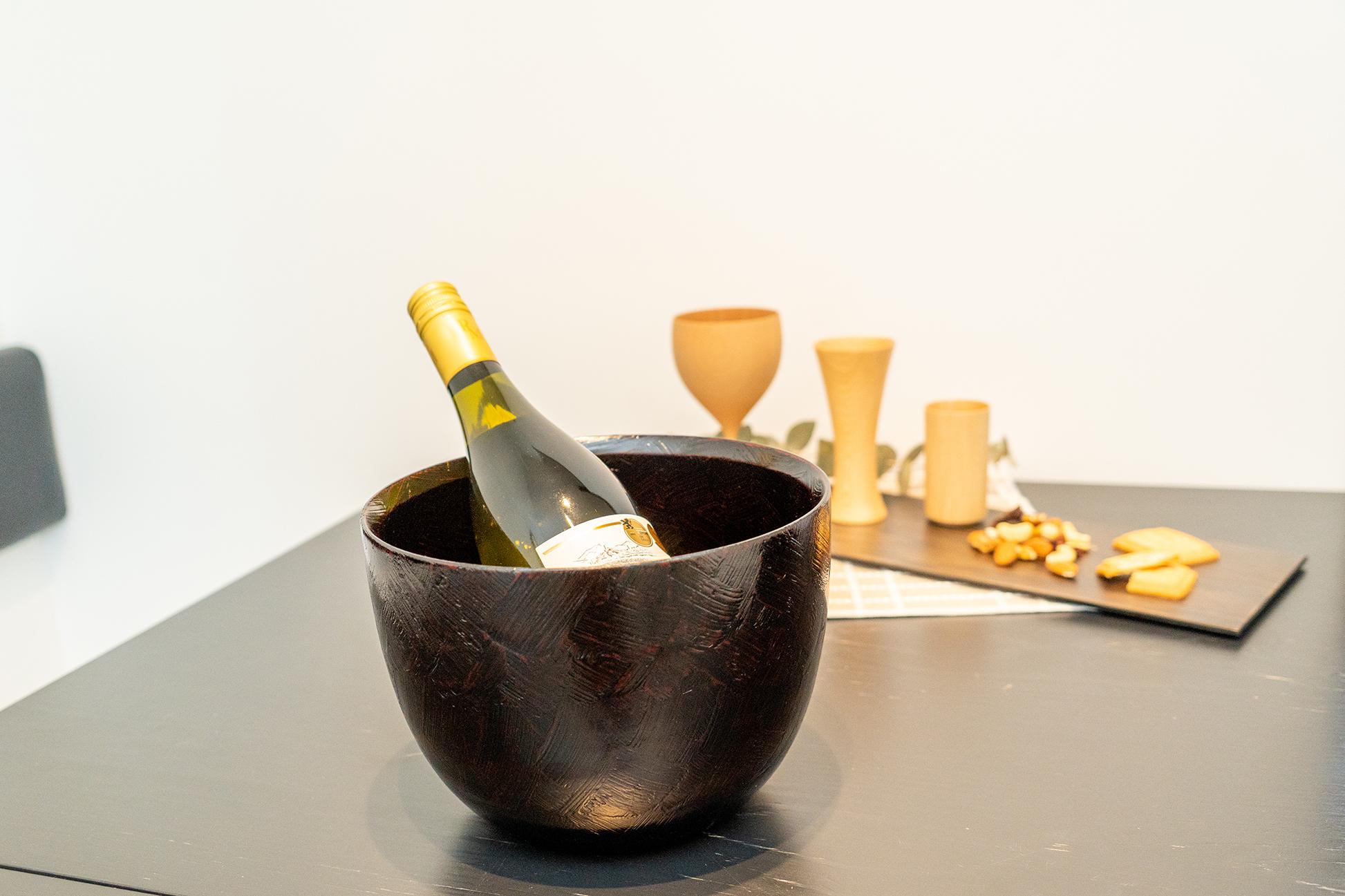 国産山中塗　SH-0171 7.0ワインクーラー　錆　曙 | 2枚目